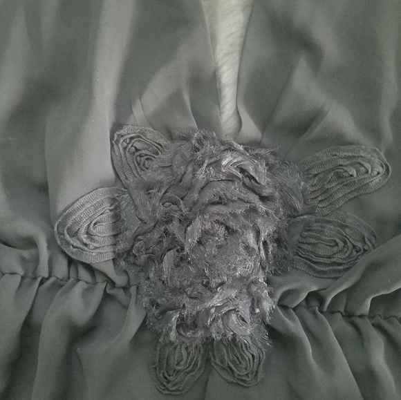 NEW Black BISOU BISOU Maternity Blouse (large) - Picture 2 of 4